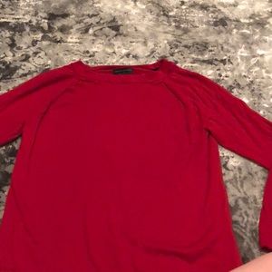 Nice red sweater! Perfect for work